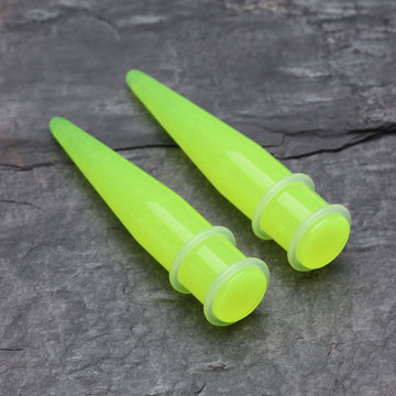 Detail View 1 of A Pair of Glow in the Dark Taper-Green